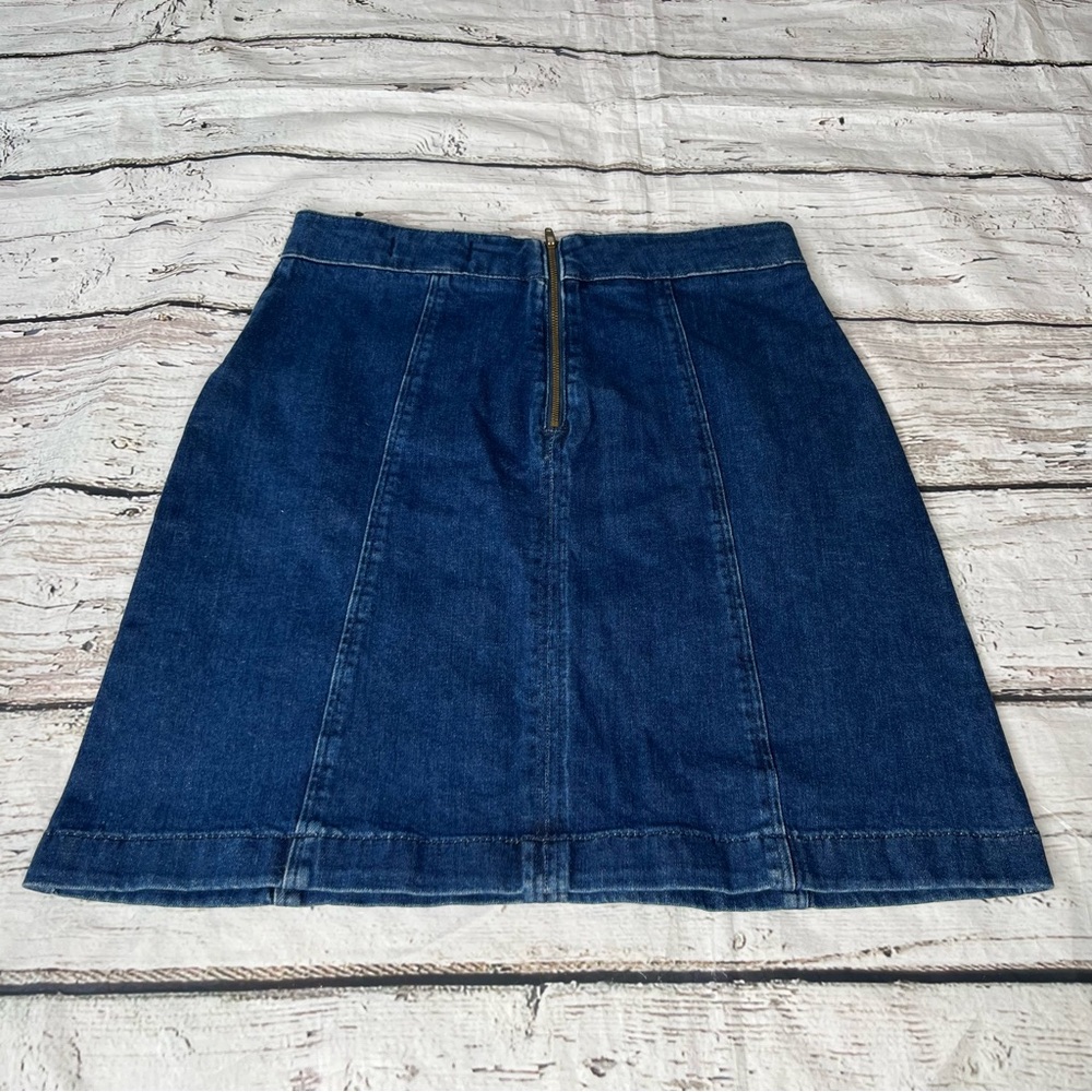 Boden Denim Blue Mini Skirt Size 6R - Picture 4 of 8